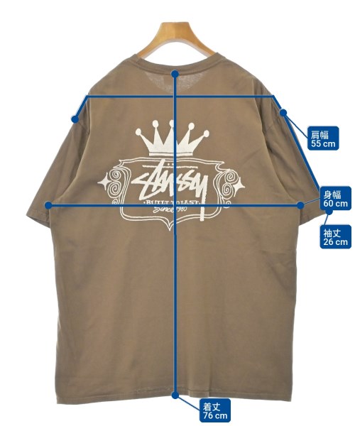 STUSSY（ステューシー）Tシャツ・カットソー 茶 サイズ:XL メンズ/2200724085149
