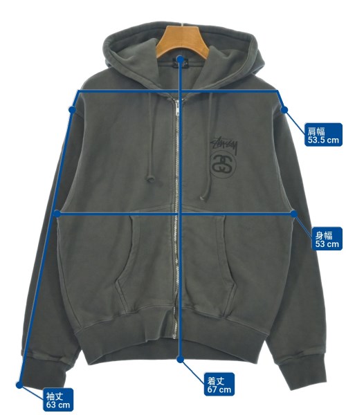 STUSSY（ステューシー）パーカー グレー サイズ:M メンズ/2200724111145
