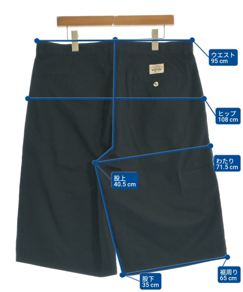 STUSSY（ステューシー）ショートパンツ 黒 サイズ:36(XXL位) メンズ/2200724111435