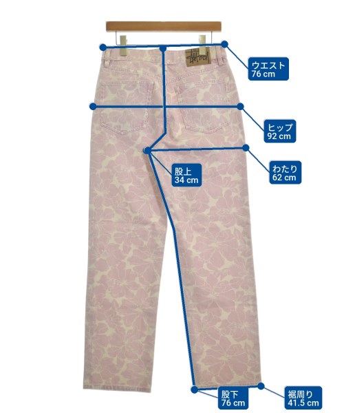 STUSSY（ステューシー）デニムパンツ ピンク サイズ:30(M位) メンズ/2200724111442