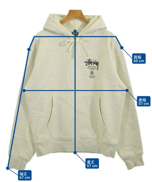 STUSSY（ステューシー）パーカー 白 サイズ:L メンズ/2200722766071