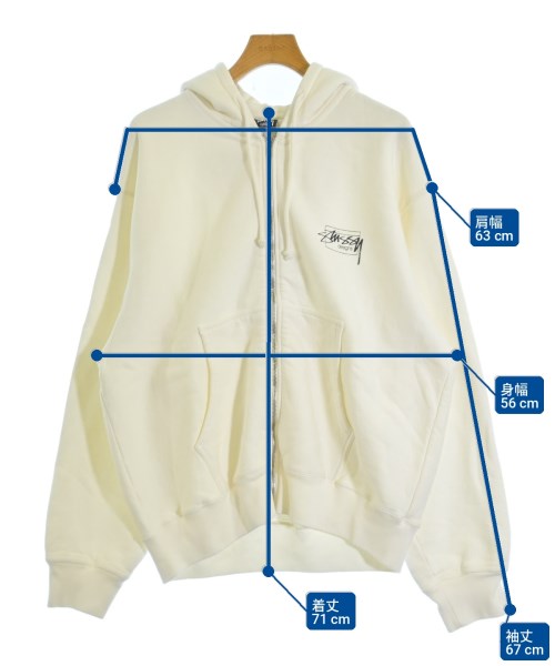 STUSSY（ステューシー）パーカー 白 サイズ:XL メンズ/2200725979065