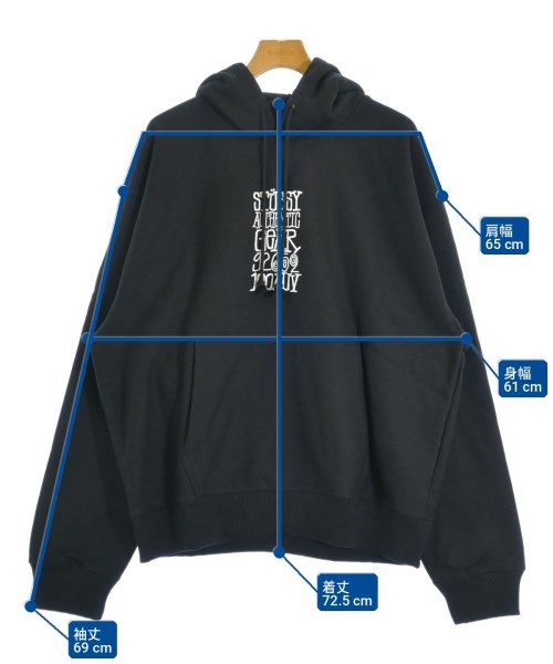 STUSSY（ステューシー）パーカー 黒 サイズ:XL メンズ/2200725979072