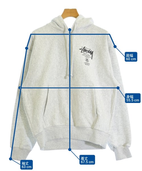 STUSSY（ステューシー）パーカー グレー サイズ:M メンズ/2200725979096