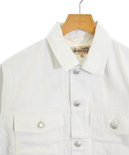 STUSSY（ステューシー）デニムジャケット 白 サイズ:S メンズ/2200725979133