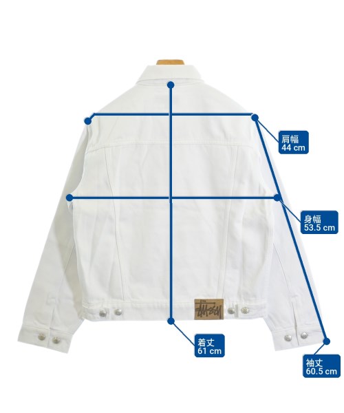 STUSSY（ステューシー）デニムジャケット 白 サイズ:S メンズ/2200725979133