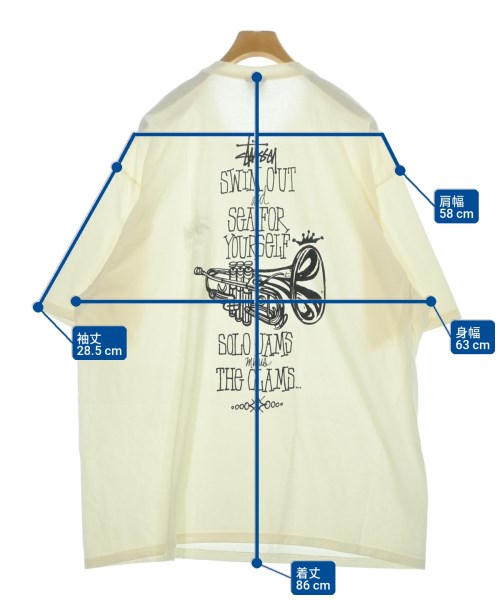 STUSSY（ステューシー）Tシャツ・カットソー 白 サイズ:XXL メンズ/2200725979386