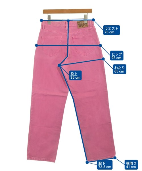 STUSSY（ステューシー）デニムパンツ ピンク サイズ:28(S位) メンズ/2200727830081