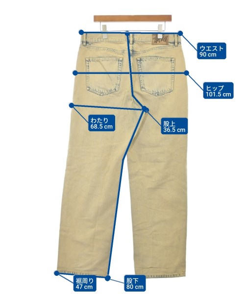 STUSSY（ステューシー）デニムパンツ ベージュ サイズ:32(L位) メンズ/2200729119023