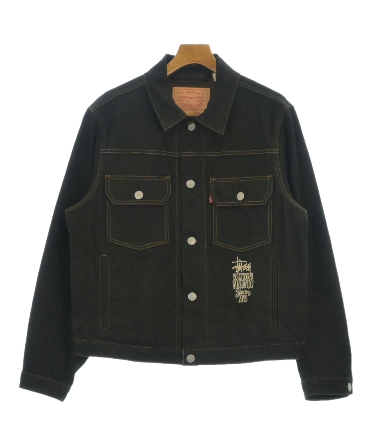 STUSSY（ステューシー）デニムジャケット 茶 サイズ:M メンズ