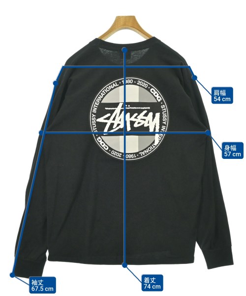 STUSSY（ステューシー）Tシャツ・カットソー 黒 サイズ:L メンズ/2200683842180