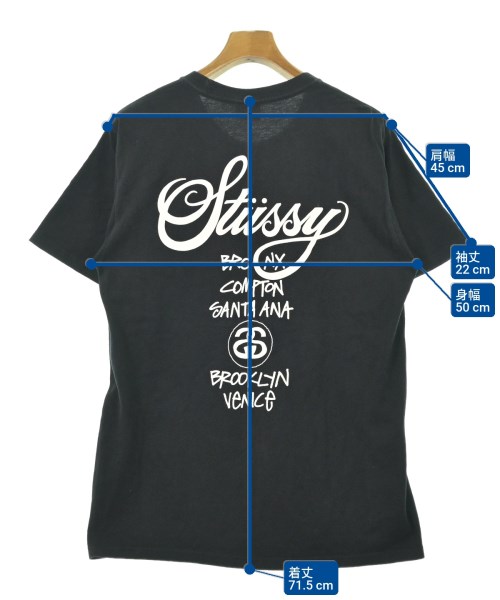 STUSSY（ステューシー）Tシャツ・カットソー 黒 サイズ:M メンズ/2200684212012