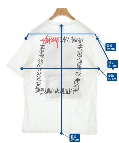 STUSSY（ステューシー）Tシャツ・カットソー 白 サイズ:M メンズ/2200685118054