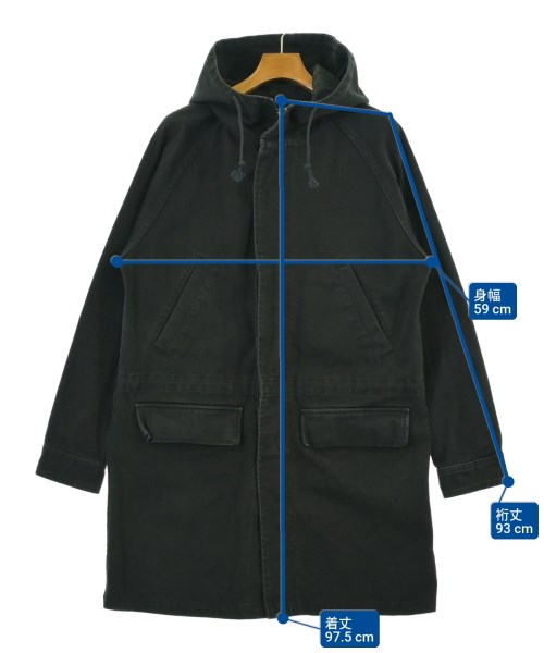 STUSSY（ステューシー）モッズコート 黒 サイズ:S メンズ/2200685593011