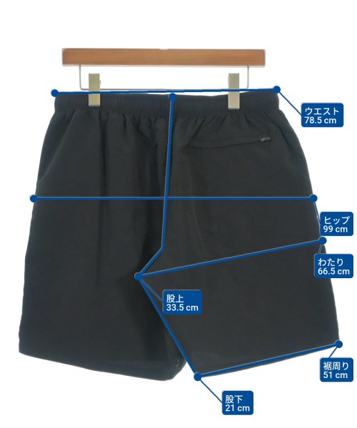 STUSSY（ステューシー）ショートパンツ 黒 サイズ:L メンズ/2200685663271