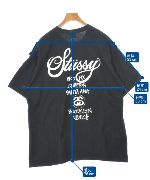 STUSSY（ステューシー）Tシャツ・カットソー 黒 サイズ:XL メンズ/2200685740040