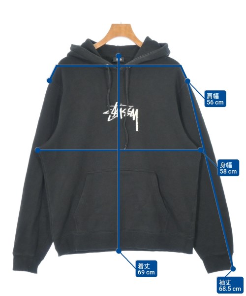 STUSSY（ステューシー）パーカー 黒 サイズ:L メンズ/2200685740057