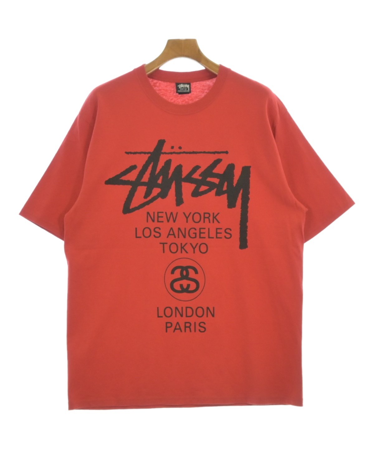 stussy Tシャツ Mサイズ 赤 STUSSY（ステューシー）Tシャツ・カットソー 赤 サイズ:L メンズ