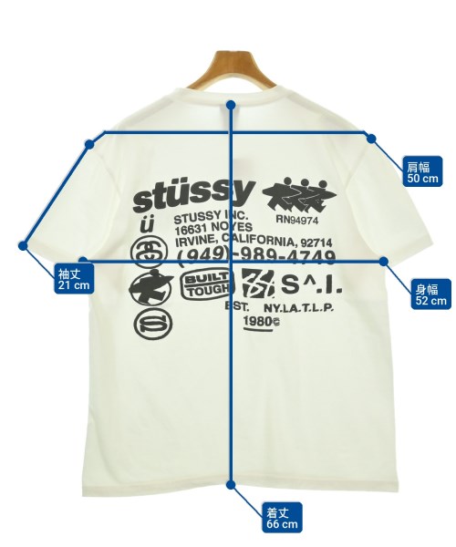 STUSSY（ステューシー）Tシャツ・カットソー 白 サイズ:M メンズ/2200687207039