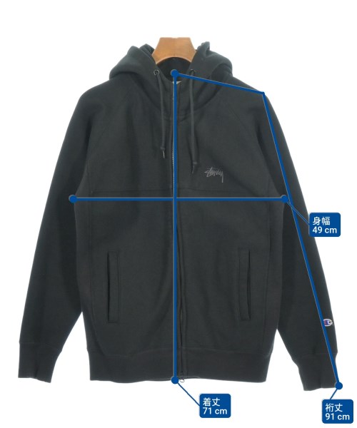 STUSSY（ステューシー）パーカー 黒 サイズ:M メンズ/2200687952021