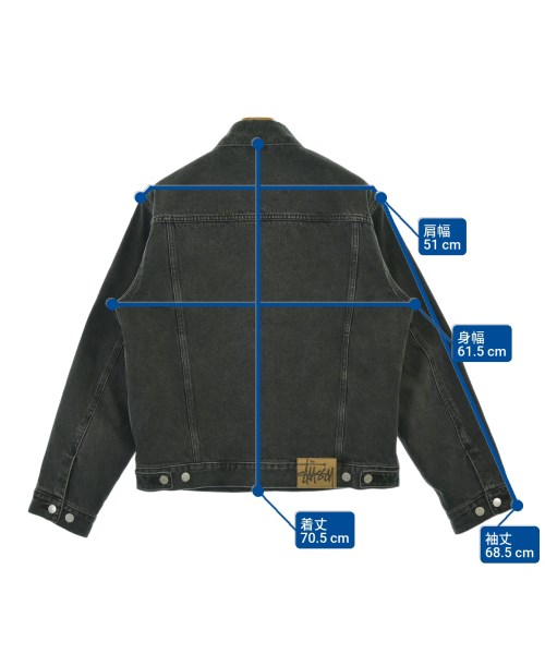 STUSSY（ステューシー）デニムジャケット 黒 サイズ:M メンズ/2200688816018