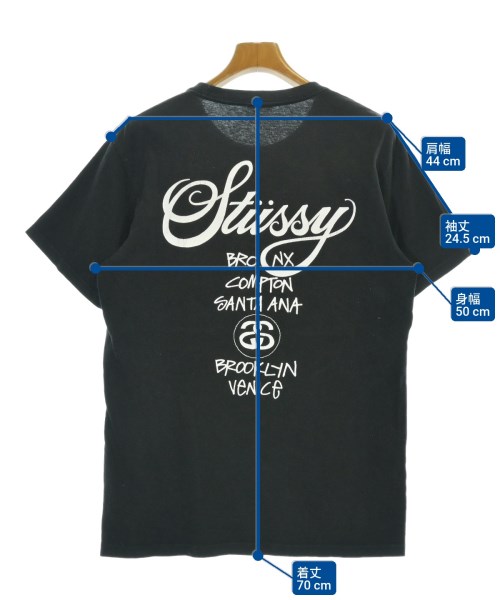 STUSSY（ステューシー）Tシャツ・カットソー 黒 サイズ:S メンズ/2200691998138