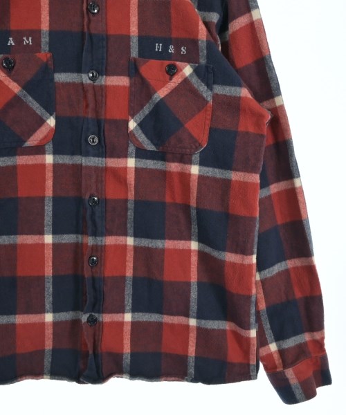 HIDE and SEEK（ハイドアンドシーク）カジュアルシャツ 赤 サイズ:M メンズ/2200631740049