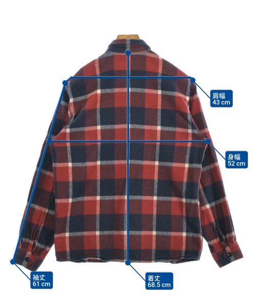 HIDE and SEEK（ハイドアンドシーク）カジュアルシャツ 赤 サイズ:M メンズ/2200631740049