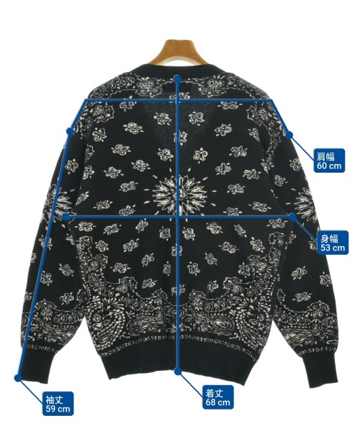 HIDE and SEEK（ハイドアンドシーク）カーディガン 黒 サイズ:L メンズ/2200623506011