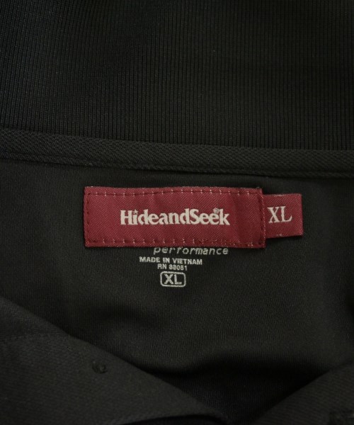 HIDE and SEEK（ハイドアンドシーク）ポロシャツ 黒 サイズ:XL メンズ/2200613583312
