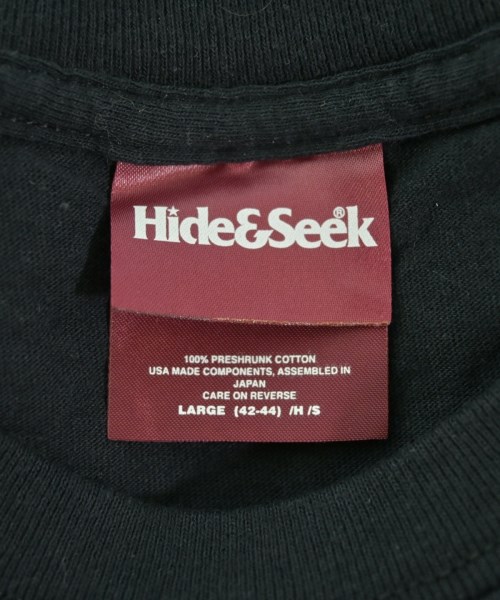 HIDE and SEEK（ハイドアンドシーク）Tシャツ・カットソー 黒 サイズ:L メンズ/2200722988404