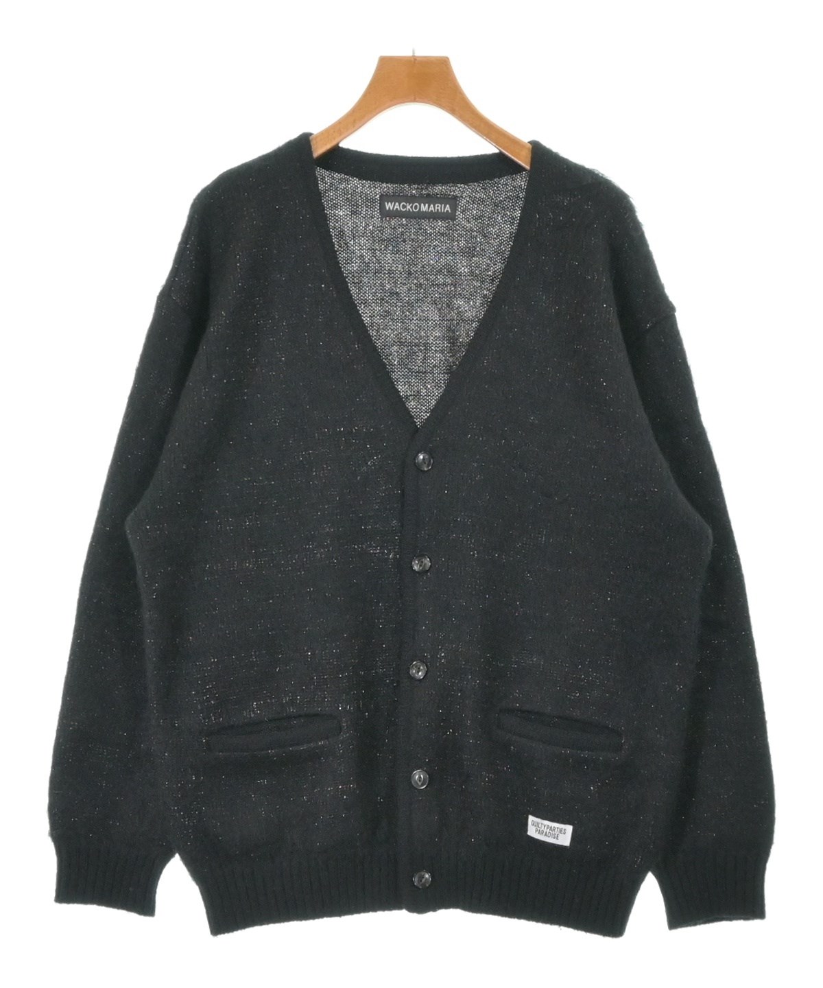 【週末限定値下げ】WACKO MARIAブラック カーディガン WACKO MARIA（ワコマリア）カーディガン 黒 サイズ:XL メンズ