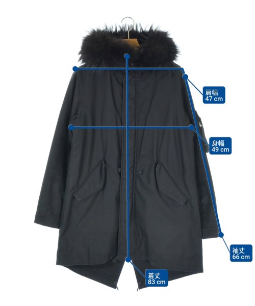 WACKO MARIA（ワコマリア）モッズコート 黒 サイズ:36(S位) メンズ/2200678386033