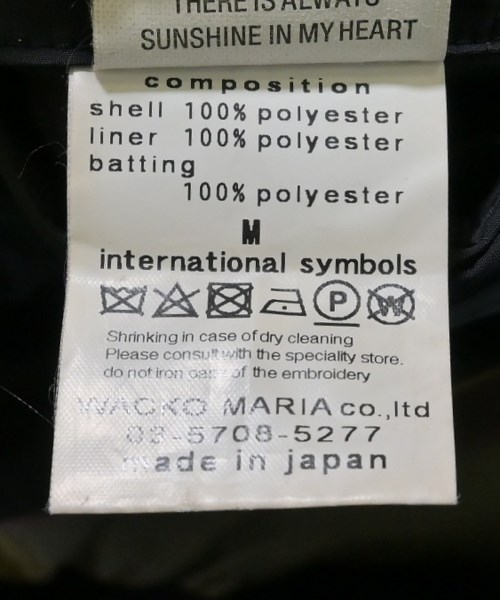 WACKO MARIA（ワコマリア）ダウンジャケット/ダウンベスト カーキ サイズ:M メンズ/2200650533035