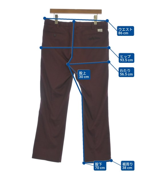 WACKO MARIA（ワコマリア）スラックス 赤 サイズ:XL メンズ/2200666497048