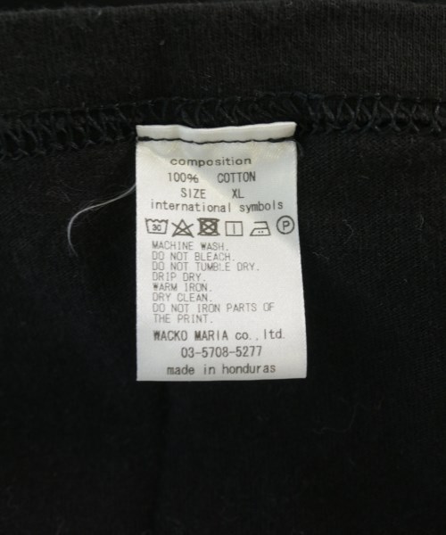 WACKO MARIA（ワコマリア）Tシャツ・カットソー 黒 サイズ:XL メンズ/2200728997080