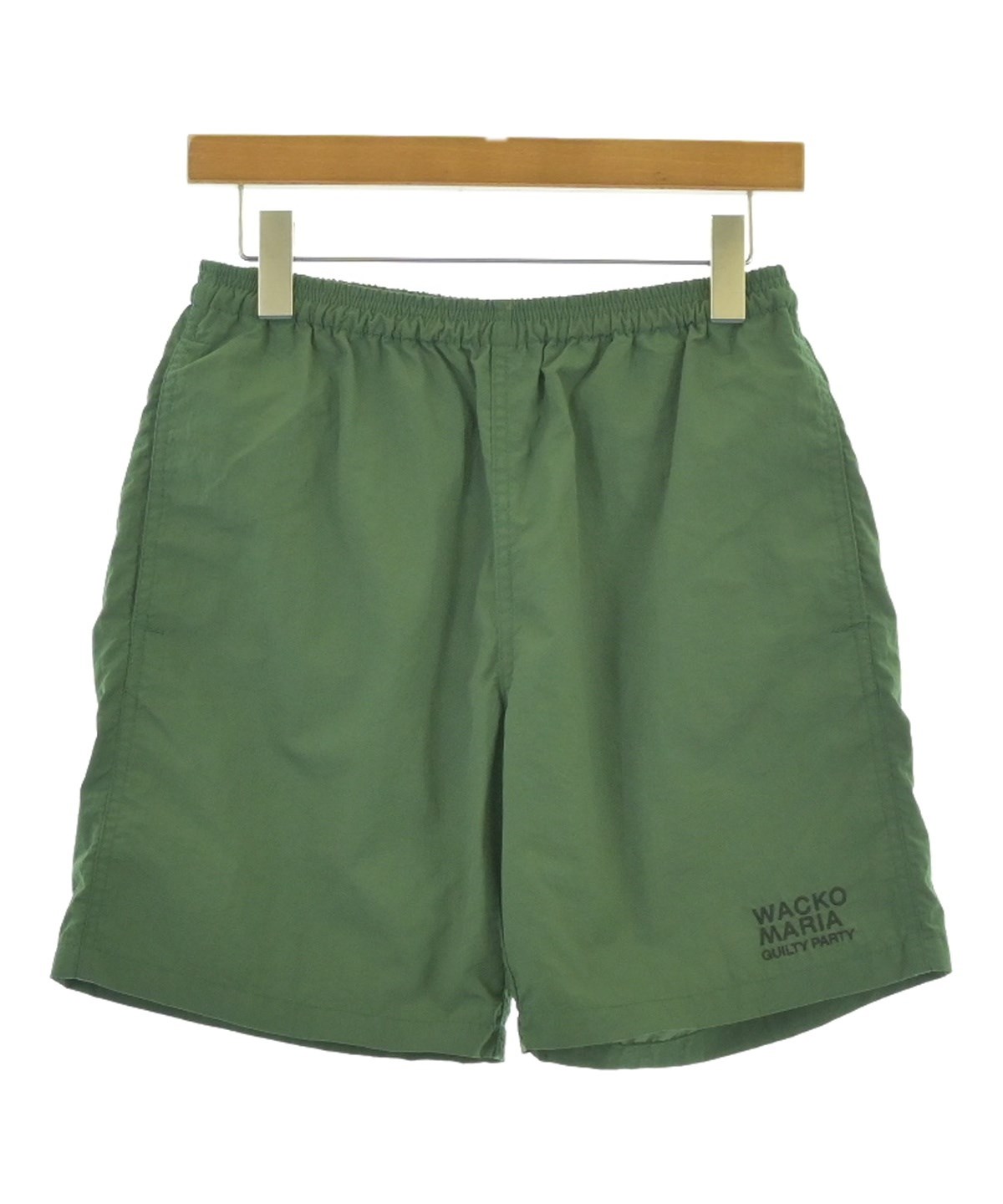 【バスキア コラボ 超美品⭐︎】ワコマリア ショートパンツ Lサイズ相当 緑 黒 WACKO MARIA（ワコマリア）ショートパンツ 緑 サイズ:S メンズ