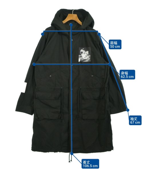 UNDER COVER（アンダーカバー）モッズコート 黒 サイズ:3(L位) メンズ/2200637502047