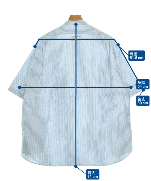 UNDER COVER（アンダーカバー）カジュアルシャツ 青 サイズ:3(L位) メンズ/2200640500023