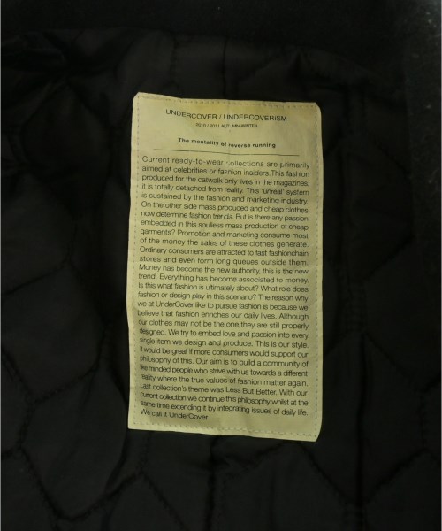 UNDERCOVERISM（アンダーカバイズム）その他 黒 サイズ:1(S位) メンズ/2200644256018