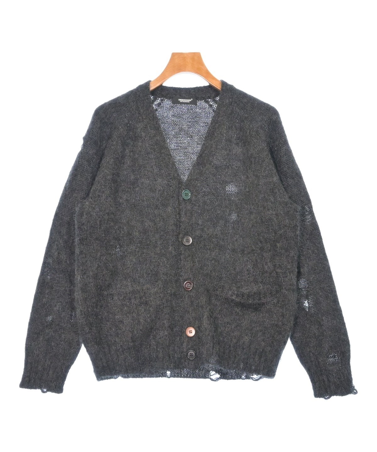 UNDERCOVER - UNDER COVER アンダーカバー カーディガン F グレー 【古着】【中古】 UNDER COVER（アンダーカバー）カーディガン グレー サイズ:2(M
