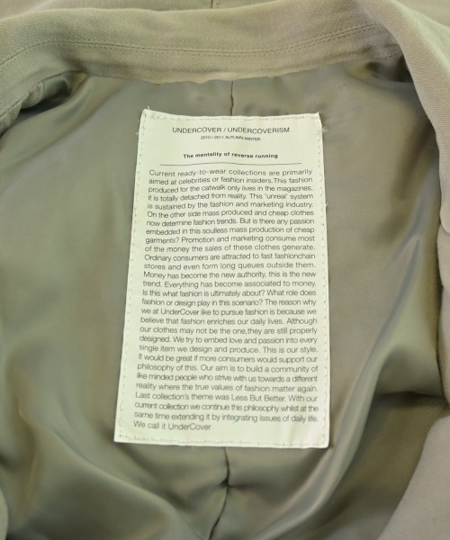 UNDER COVER（アンダーカバー）その他 グレー サイズ:1(S位) メンズ/2200680272027