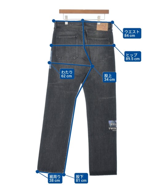 UNDER COVER（アンダーカバー）デニムパンツ 黒 サイズ:3(L位) メンズ/2200665975028