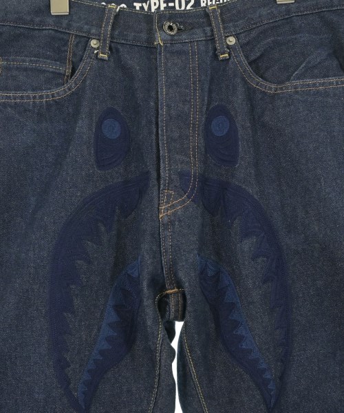 A BATHING APE（アベイシングエイプ）デニムパンツ 紺 サイズ:L メンズ/2200556278047