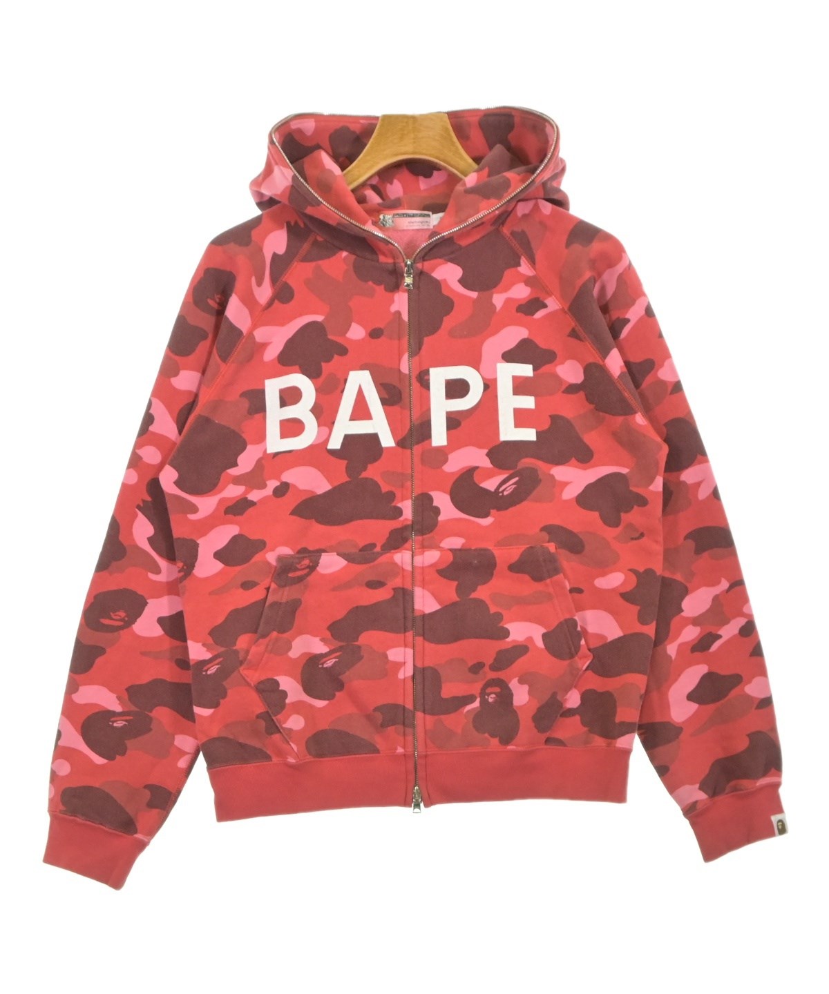 A BATHING APE（アベイシングエイプ）パーカー 赤 サイズ:S メンズ