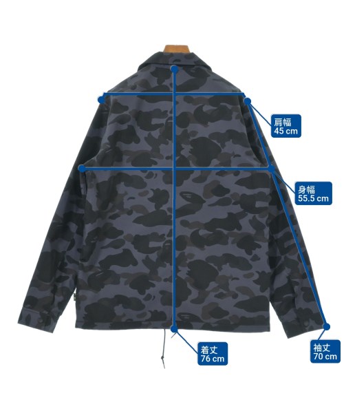 A BATHING APE（アベイシングエイプ）ミリタリーブルゾン 青 サイズ:L メンズ/2200637915069