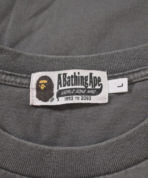 A BATHING APE（アベイシングエイプ）Tシャツ・カットソー グレー サイズ:L メンズ/2200638384048