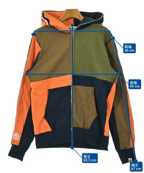 A BATHING APE（アベイシングエイプ）パーカー オレンジ サイズ:M メンズ/2200641571039