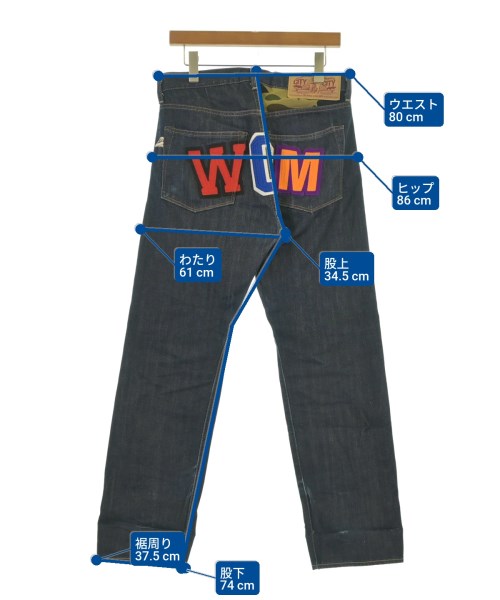 A BATHING APE（アベイシングエイプ）デニムパンツ 紺 サイズ:S メンズ/2200641571336