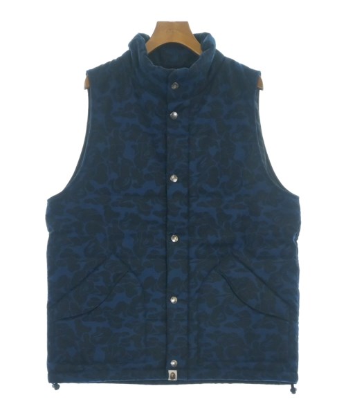 A BATHING APE(アベイシングエイプ)ダウンジャケット/ダウンベスト 青 サイズ:L/2200643382022